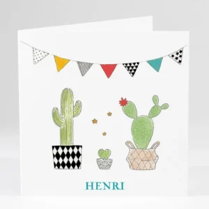 Faire-part de naissance Famille cactus*Faire-part Elégant Clearance