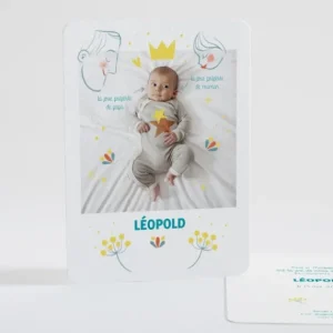 Faire-part de naissance Family love boy*Faire-part Elégant New