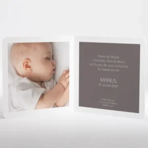 Faire-part de naissance Fais un voeu*Faire-part Elégant New