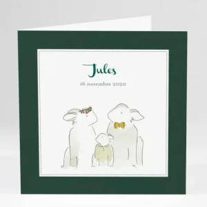 Faire-part de naissance Famille*Faire-part Elégant Discount