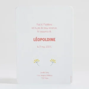 Faire-part de naissance Family love girl*Faire-part Elégant Discount