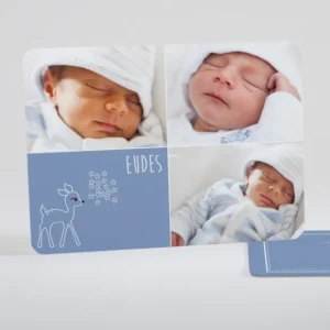 Faire-part de naissance Faon 3 photos*Faire-part Elégant Best