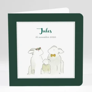 Faire-part de naissance Famille*Faire-part Elégant Discount