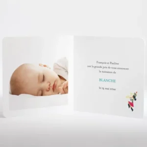 Faire-part de naissance Fanfare fille*Faire-part Elégant Discount