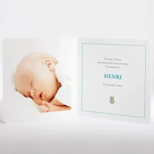Faire-part de naissance Famille cactus*Faire-part Elégant Clearance