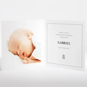 Faire-part de naissance Famille cactus*Faire-part Elégant Clearance