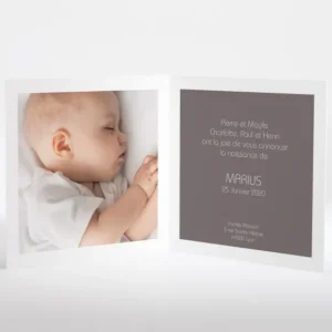 Faire-part de naissance Fais un voeu*Faire-part Elégant New