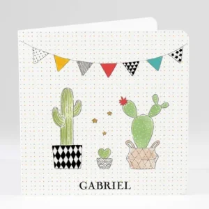 Faire-part de naissance Famille cactus*Faire-part Elégant Clearance