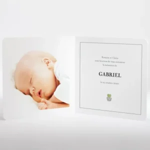 Faire-part de naissance Famille cactus*Faire-part Elégant Clearance