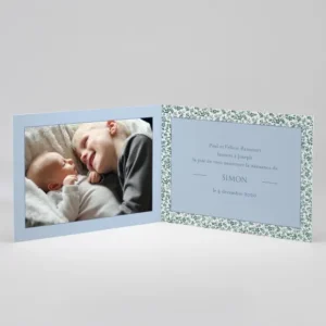 Faire-part de naissance Feuillage dore*Faire-part Elégant Online
