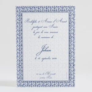 Faire-part de naissance Feuillage chic*Faire-part Elégant Clearance