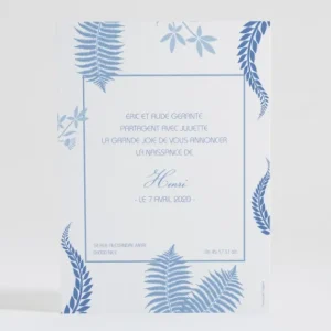 Faire-part de naissance Feuilles colorees*Faire-part Elégant Sale