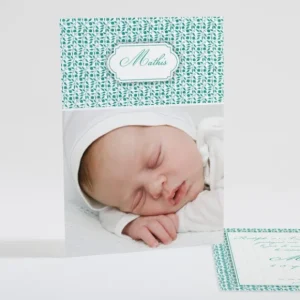 Faire-part de naissance Feuillage chic*Faire-part Elégant Clearance