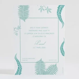 Faire-part de naissance Feuilles colorees*Faire-part Elégant Sale