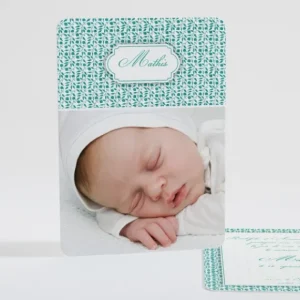 Faire-part de naissance Feuillage chic*Faire-part Elégant Clearance