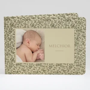 Faire-part de naissance Feuillage dore*Faire-part Elégant Online