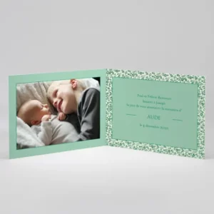 Faire-part de naissance Feuillage dore*Faire-part Elégant Online
