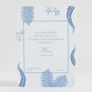 Faire-part de naissance Feuilles colorees*Faire-part Elégant Sale