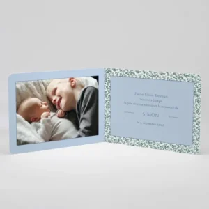 Faire-part de naissance Feuillage dore*Faire-part Elégant Online