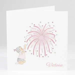 Faire-part de naissance Feu d'artifice*Faire-part Elégant Discount