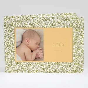 Faire-part de naissance Feuillage dore*Faire-part Elégant Online