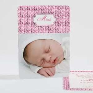Faire-part de naissance Feuillage chic*Faire-part Elégant Clearance