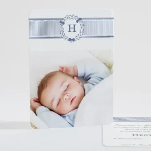 Faire-part de naissance Fines rayures jolis noeuds*Faire-part Elégant Best