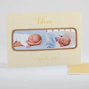 Faire-part de naissance Fine cordelette*Faire-part Elégant Clearance