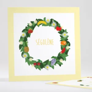 Faire-part de naissance Fleurs & fruits*Faire-part Elégant New