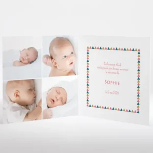 Faire-part de naissance Flamant rose chic*Faire-part Elégant Best