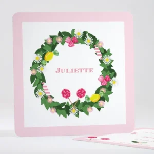 Faire-part de naissance Fleurs & bonbons*Faire-part Elégant New