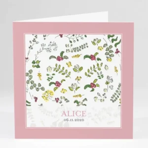 Faire-part de naissance Floraison*Faire-part Elégant Discount