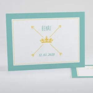 Faire-part de naissance Fleches et couronnes*Faire-part Elégant Outlet