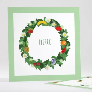 Faire-part de naissance Fleurs & fruits*Faire-part Elégant New