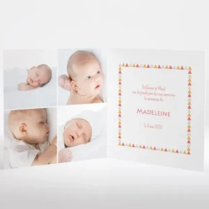 Faire-part de naissance Flamant rose chic*Faire-part Elégant Best