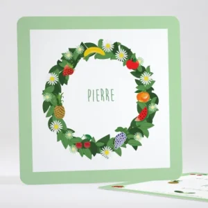 Faire-part de naissance Fleurs & fruits*Faire-part Elégant New