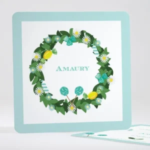 Faire-part de naissance Fleurs & bonbons*Faire-part Elégant New