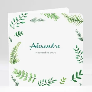 Faire-part de naissance Floral*Faire-part Elégant Hot