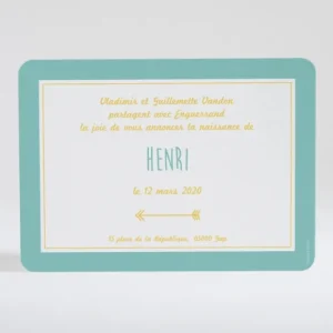 Faire-part de naissance Fleches et couronnes*Faire-part Elégant Outlet