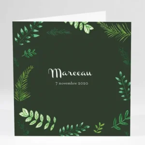 Faire-part de naissance Floral*Faire-part Elégant Hot