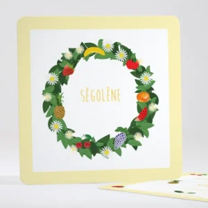 Faire-part de naissance Fleurs & fruits*Faire-part Elégant New