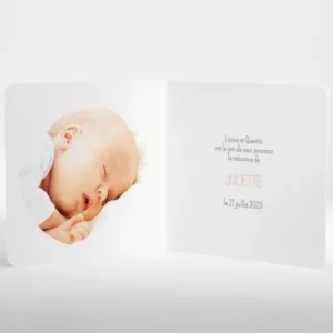 Faire-part de naissance Flower*Faire-part Elégant Fashion
