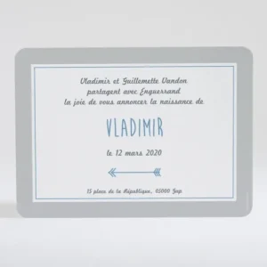 Faire-part de naissance Fleches et couronnes*Faire-part Elégant Outlet