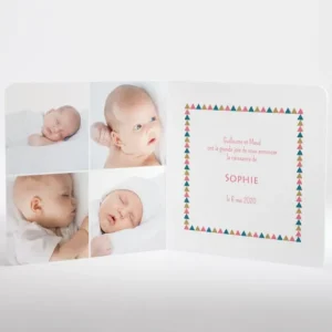 Faire-part de naissance Flamant rose chic*Faire-part Elégant Best