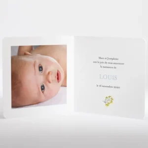 Faire-part de naissance Floraison*Faire-part Elégant Discount