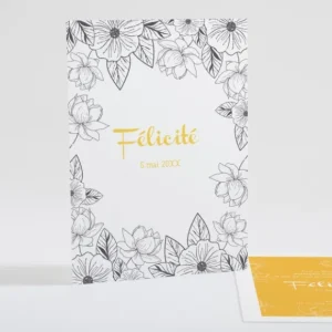 Faire-part de naissance Floral vintage*Faire-part Elégant Hot