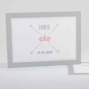 Faire-part de naissance Fleches et couronnes*Faire-part Elégant Outlet
