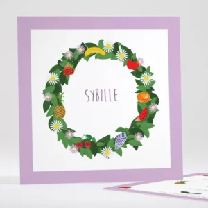Faire-part de naissance Fleurs & fruits*Faire-part Elégant New