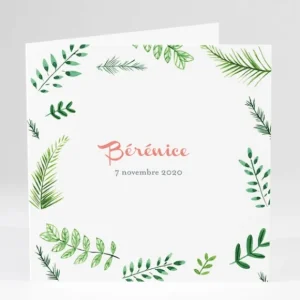 Faire-part de naissance Floral*Faire-part Elégant Hot