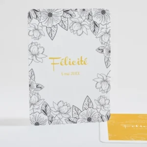 Faire-part de naissance Floral vintage*Faire-part Elégant Hot